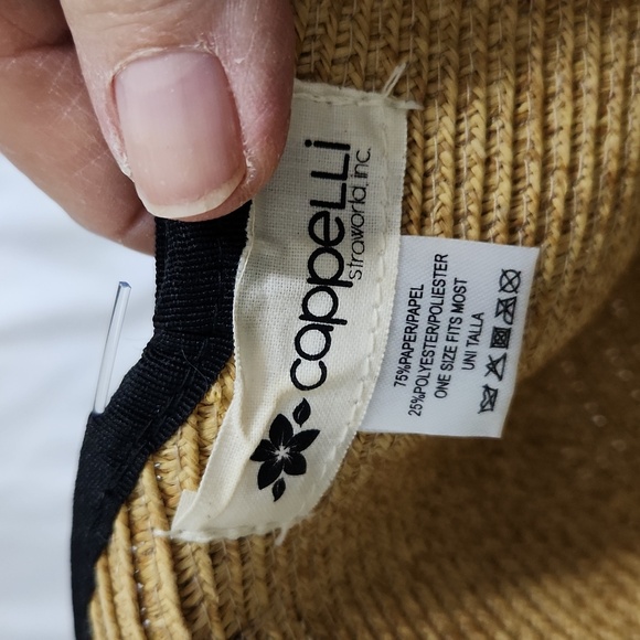 Cappelli Straworld Tan Hat with Black Accent - Picture 5 of 6